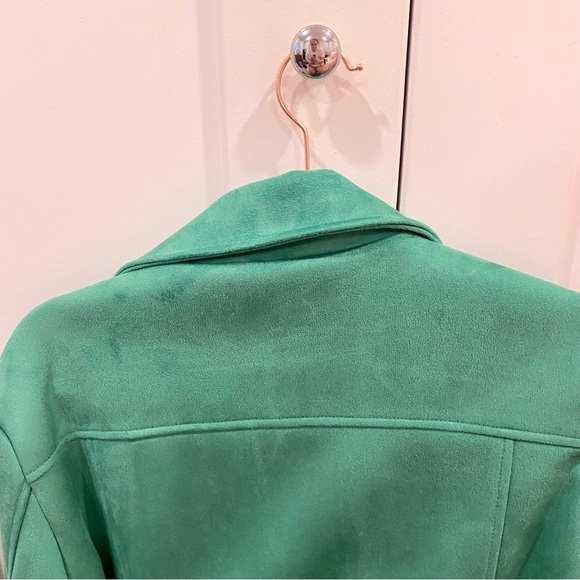 Zara Green Suede Moto Jacket - Discontinued Style! - Picture 8 of 9
